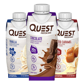 Quest Protein Shake Protein Quest Nutrition Size: 12 Pack Flavor: Chocolate, Vanilla, Salted Caramel
