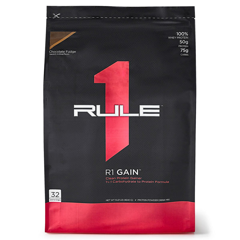 R1 Gain Mass Gainers Rule One Size: 10 Lbs., 5 Lbs. Flavor: Vanilla Creme, Chocolate Fudge, Chocolate Peanut Butter