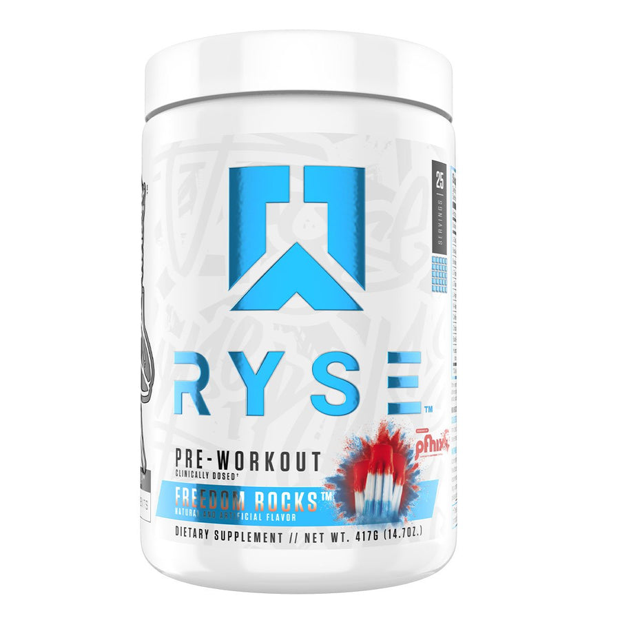 Ryse Pre Workout Pre-Workout RYSE Size: 25 Servings Flavor: Freedom Rocks