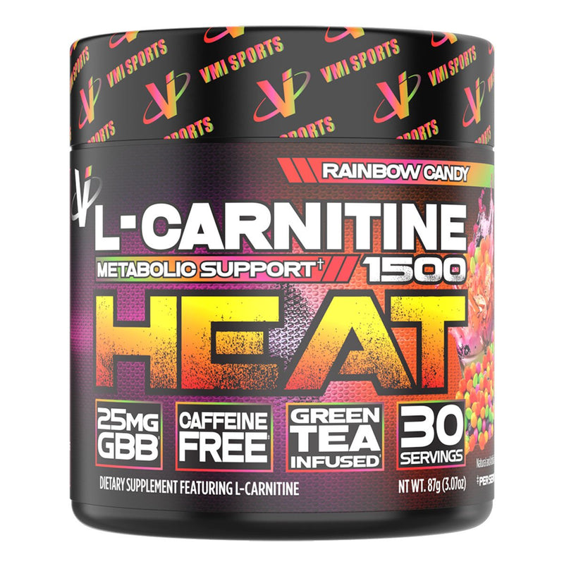 VMI Sports L Carnitine HEAT Powder Weight Loss Supplement Rainbow Candy