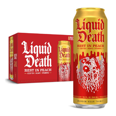 Liquid Death Iced Tea Liquid Death Size: 12 Pack Flavor: Rest in Peach