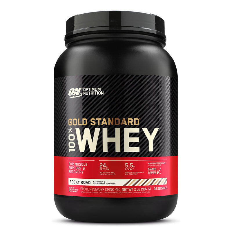 Gold Standard 100% Whey Protein Optimum Nutrition Size: 2 Lbs Flavor: Rocky Road