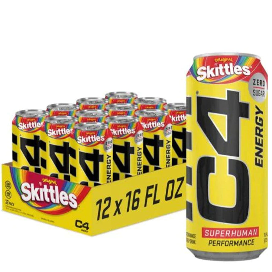 Skittles™ C4 Energy Drink Energy Drink Cellucor Size: 12 Cans Flavor: C4 x Skittles™