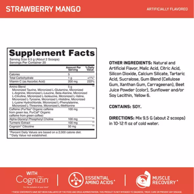 #nutrition facts_20 Servings / Strawberry Mango