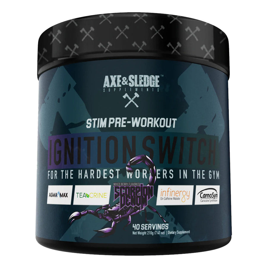 Ignition Switch Pre Workout Pre-Workout Axe & Sledge Size: 40 Servings Flavor: Scorpion Venom