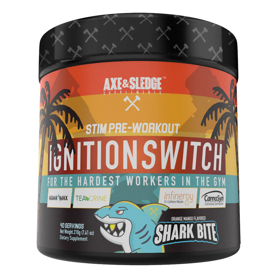 Ignition Switch Pre Workout Pre-Workout Axe & Sledge Size: 40 Servings Flavor: Shark Bite