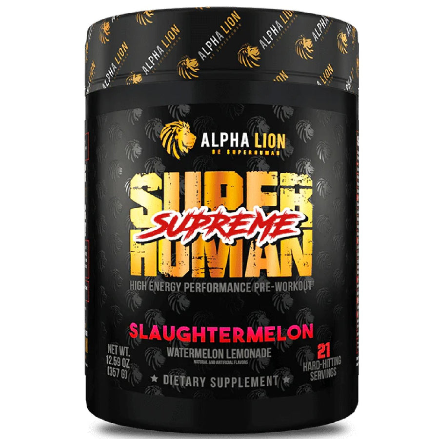 Alpha Lion Superhuman Supreme Pre-Workout Alpha Lion Size: 21 Servings Flavor: Slaughtermelon (Watermelon Lemonade)