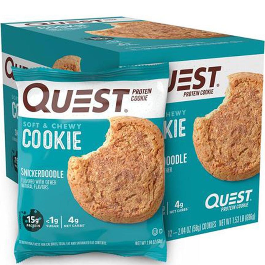 Quest Protein Cookie Healthy Snacks Quest Nutrition Size: 12 Cookies Flavor: Snickerdoodle