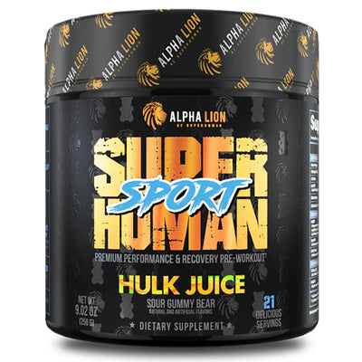 Alpha Lion Superhuman Sport Pre-Workout Alpha Lion Size: 21 Servings Flavor: Hulk Juice (Sour Gummy Bear)