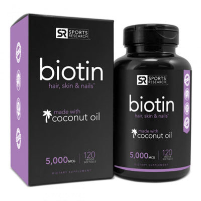 Biotin Vitamins Sports Research Size: 5000mcg, 10000mcg