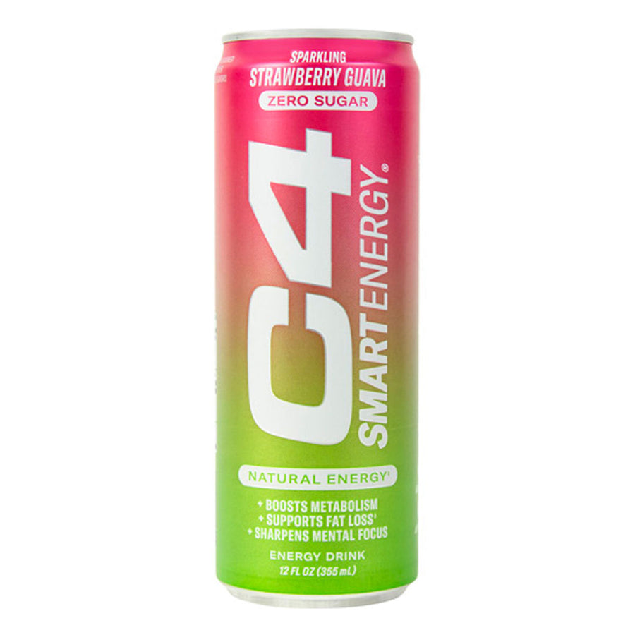 Sparkling C4 Smart Energy Energy Drink Cellucor 12 Cans: Strawberry Guava