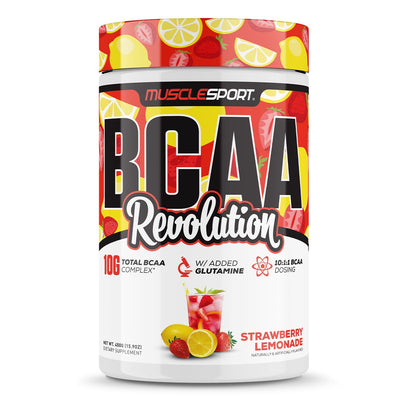 Musclesport BCAA Revolution l Aminos l Best Deal l Strawberry Lemonade