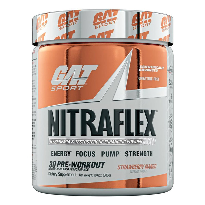 GAT Sport Nitraflex Pre Workout Powder Strawberry Mango