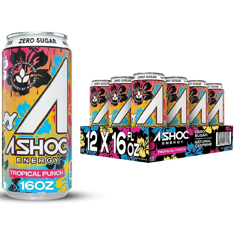 A-Shoc Energy Drink Energy Drink Adrenaline Shoc Size: Case (12 Cans) Flavor: Tropical Punch