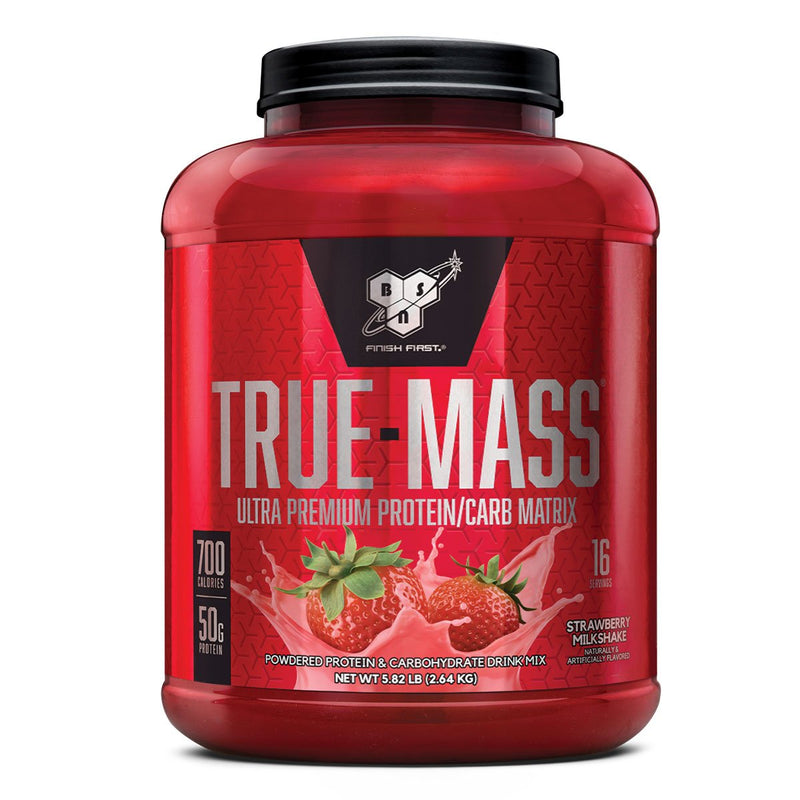 BSN True Mass Weight Gainer Protein Supplement Strawberry Milkshake