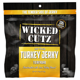 Wicked Cutz Turkey Jerky Protein Food Wicked Cutz Size: 2.75 OZ Flavor: Teriyaki Turkey Jerky