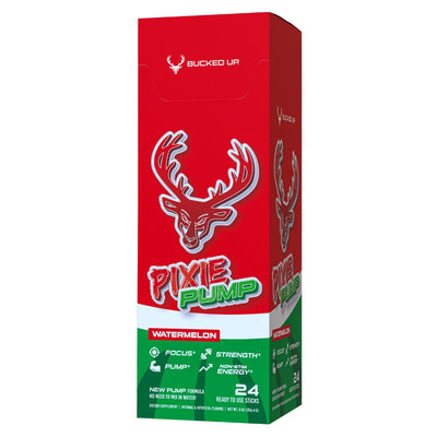 Bucked Up Pixie Pump Energy Sticks Pre-Workout Bucked Up Size: 24 Pack Flavor: Watermelon