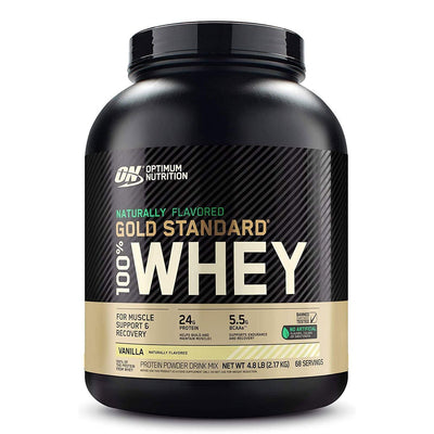 Gold Standard 100% Natural Whey Protein Optimum Nutrition Size: 4.8 lb Flavor: Vanilla