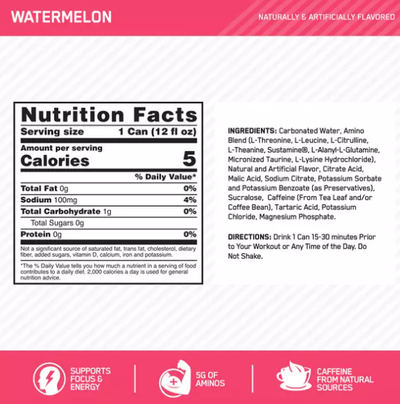 #nutrition facts_12 Cans / Watermelon