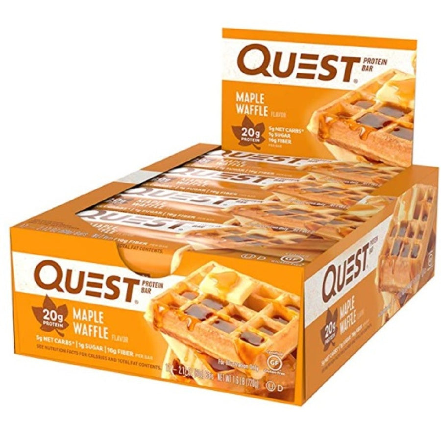 Quest Protein Bars Healthy Snacks Quest Nutrition Size: 12 Bars Flavor: Maple Waffle