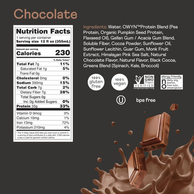 #nutrition facts_12 Bottles / Chocolate