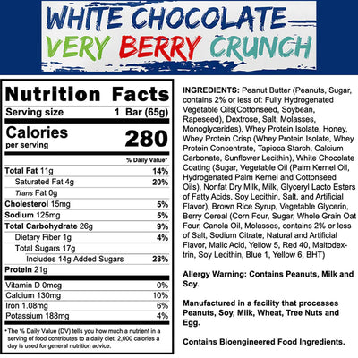 #nutrition facts_12 Bars / White Chocolate Very Berry Crunch