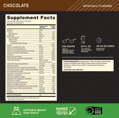 #nutrition facts_6 Lbs. / Chocolate