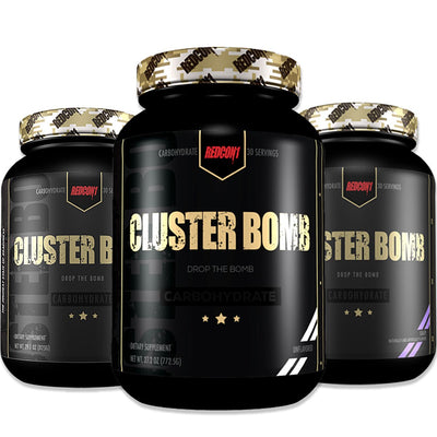 Redcon1 Cluster Bomb Carbohydrates Hardcore RedCon1 Size: 30 Servings Flavor: Unflavored, Grape, Strawberry Kiwi