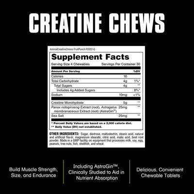 #nutrition facts_120 Chewable Tablets /  Fruit Punch