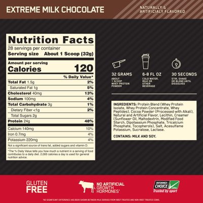 #nutrition facts_2 Lbs / Extreme Milk Chocolate
