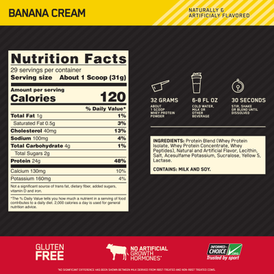 #nutrition facts_2 Lbs / Banana Cream