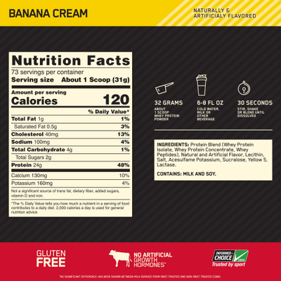#nutrition facts_5 Lbs / Banana Cream
