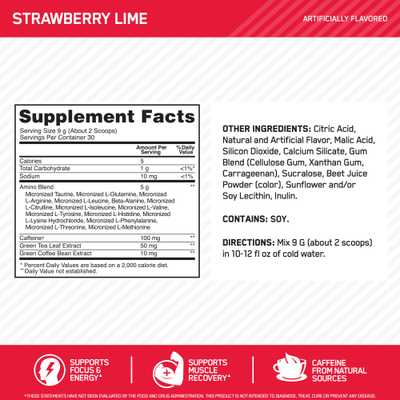 #nutrition facts_30 Servings / Strawberry Lime