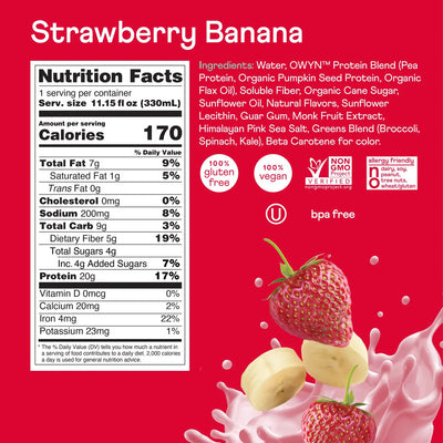#nutrition facts_12 Bottles / Strawberry Banana