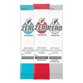 Gatorade G Zero Powder Packs Hydration Gatorade Size: 10 Packets Flavor: Glacier Freeze, Fruit Punch, Grape, Glacier Cherry, Orange, Lemon Lime