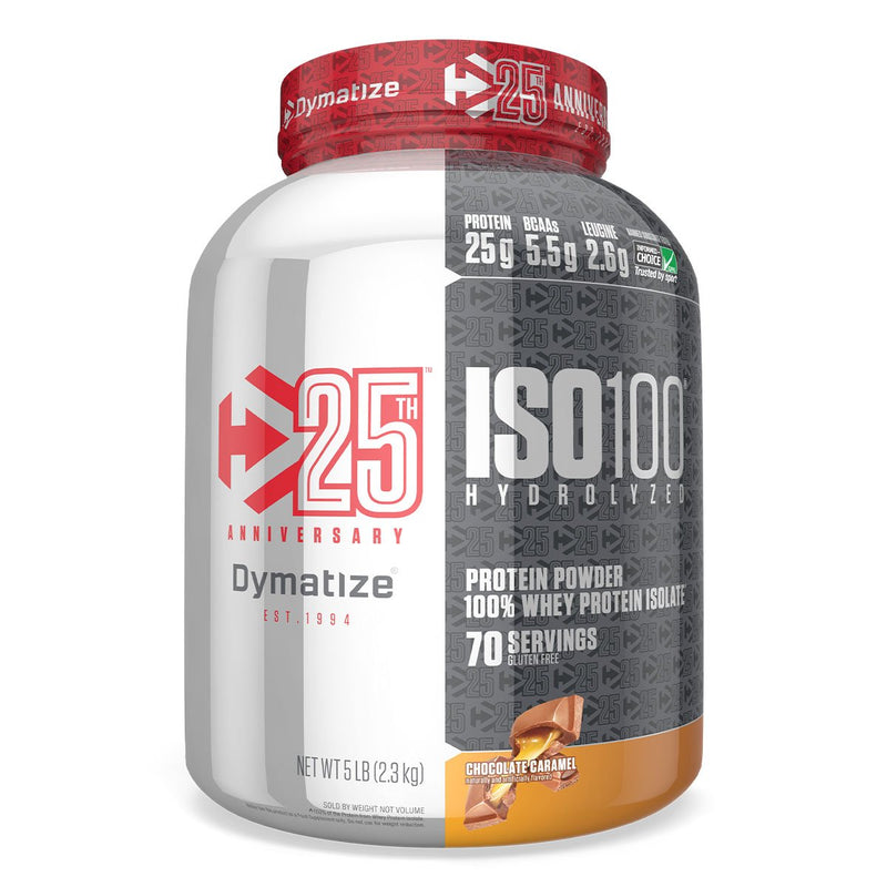 Dymatize Nutrition ISO100 Whey Protein Isolate Caramel Chocolate 25th Anniversary 