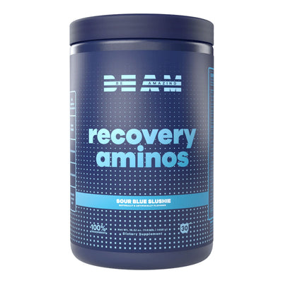 BEAM Recovery Aminos Aminos BEAM: Be Amazing size: 30 scoops flavor: Sour Blue Slushie