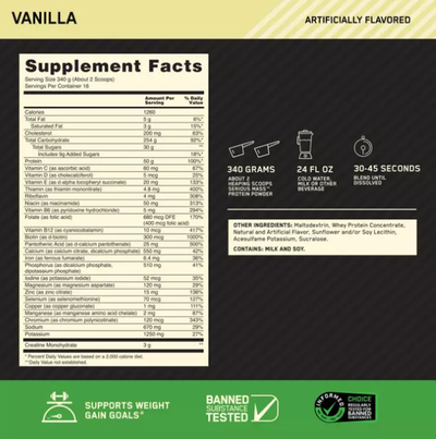 #nutrition facts_12 Lbs. / Vanilla