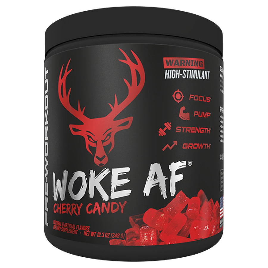 Bucked Up Pre Workout Candy Pre-Workout Bucked Up Size: 30 Servings Flavor: Woke AF - Cherry Hard Candy