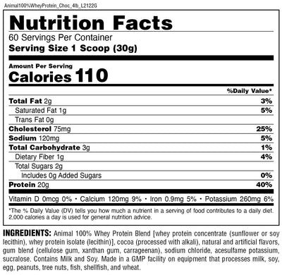 #nutrition facts_4 LB / Chocolate Fudge